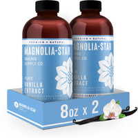Magnolia-Star Pure Vanilla Extract, 16 Oz., Made From Hand-Selected Madagascar Bourbon Vanilla Beans, Non-Gmo And Gluten-Free Baking Vanilla (8Oz. Bottles, 2 Ct)