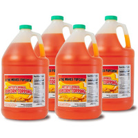 Movie Theatre Style Buttery Flavor Popcorn Topping - Gallons (Case Of 4)
