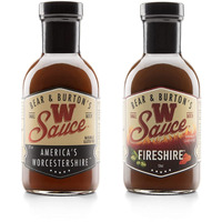 Bear & Burton's W Sauce + Fireshire, Two Pack Fireshire And Original W Sauce, 12 Fl Oz Bear And Burtons W Sauce + Fireshire, Two Pack Fireshire And Original W Sauce | Distinctive Spicy Worcestershire Sauce Blend | Perfect For Steaks, Dressings & Marinades | 12 Oz