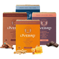 Lovebird Gluten Free Cereal - Organic Grain Free Cereals Paleo Aip Dairy Free Keto Friendly No Refined Sugar Healthy Snacks For Kids, Adults (Variety Pack, 4 Pack)