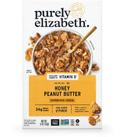 Purely Elizabeth, Honey Peanut Butter, Superfood Cereal With Vitamin D (1 Box, 11Oz), 6G Fiber