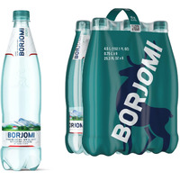 Borjomi Sparkling Natural Mineral Water, Plastic Bottles, 25.3 Fl Oz (Pack Of 6)