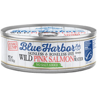 Blue Harbor Fish Co. Wild Pink Salmon In Water No Salt Added - 5 Oz Can (Pack Of 12)