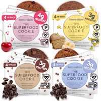 Love + Chew, Variety Pack Of Minis - 16 Count - Tasty Gluten Free Cookies - Vegan - Healthy, Paleo, Non Gmo Snacks - Individually Wrapped, Soft Baked Cookies - Made From High Protein Almonds - 1 Ounce Each