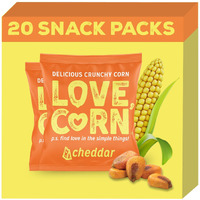 Love Corn Cheezy 0.7Oz X 20 Bags - Delicious Crunchy Corn - Healthy Family Snacks - Gluten Free, Kosher, Non-Gmo - Alternative For Chips, Nuts, Crackers & Pretzels - Perfect For Charcuterie Boards