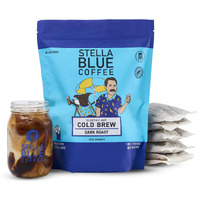 Stella Blue Cold Brew Darkroast Electric Avenue Coffee - Ethically & Sustainably Sourced From Central America - Helps Support Paws Chicago