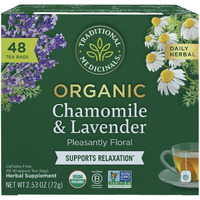 Traditional Medicinals Tea, Organic Chamomile & Lavender, Stress Relief, 48 Tea Bags