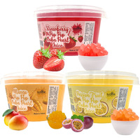 Fusion Select Strawberry, Mango, Passion Fruit Bursting Boba Popping Boba Pearls Fruit Tea Snack Toppings