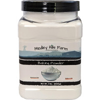 Baking Powder Aluminum Free By Medley Hills Farm 2 Lbs. In Reusable Container - Double Acting Aluminum Free Baking Powder - Kosher - Premium Baking Powder For Cooking - Baking - Made In Usa