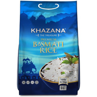 Authentic Premium Basmati Rice By Khazana In 10 Lb Bag - Aromatic And Flavorful Indian Grain - Non-Gmo, Gluten Free, Kosher, Cholesterol Free