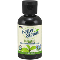 Now Foods, Certified Organic Betterstevia Liquid, Zero-Calorie Liquid Sweetener, Low Glycemic Impact, Certified Non-Gmo, 2-Ounce