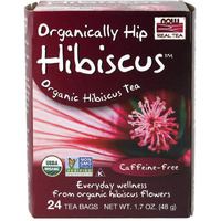 Now Foods Organically Hip Hibiscus Tea, 24 Tea Bag (2 Pack)