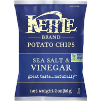 Kettle Brand Potato Chips, Sea Salt & Vinegar Bags, 2 Ounce (Pack Of 24)