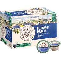 New England Coffee Blueberry Cobbler Medium Roast Single Serve Pods, 12Ct Box (Pack Of 1)