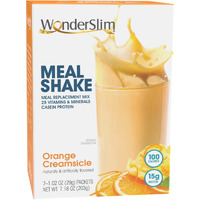 Wonderslim Meal Replacement Shake, Orange Creamsicle, 15G Protein, 25 Vitamins & Minerals, Gluten Free, Low Carb (7Ct)