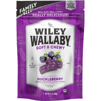 Wiley Wallaby Licorice 24 Ounce Classic Gourmet Soft & Chewy Australian Huckleberry Licorice Candy Twists, 1 Pack