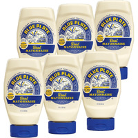 Blue Plate Real Mayonnaise, 12 Fl Oz Squeeze Bottle (Pack Of 6)