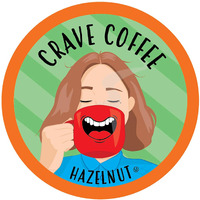 Crave Beverages Flavored Coffee Pods, Compatible With 2.0 K-Cup Brewers, Hazelnut, 100 Count
