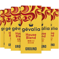 Gevalia House Blend Medium Roast Ground Coffee (12 Oz Bags, Pack Of 6)