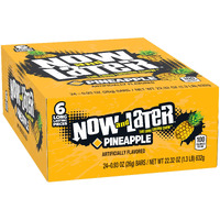 Now & Later Original Taffy Chews Candy, Pineapple, 0.93 Ounce (Pack Of 24)