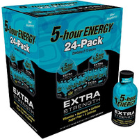 5-Hour Energy Extra Strength Blue Raspberry, 46.32 Fluid Ounce 24 Count(Pack Of 1)