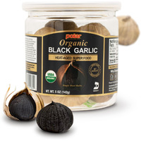 Mw Polar Usda Organic Black Garlic 5 Oz (Pack Of 6), Whole Bulbs, Easy Peel, All Natural, Chemical Free, Kosher Friendly Ready To Eat Healthy Snack