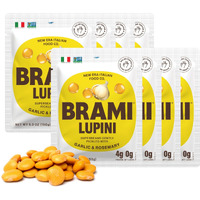Brami Lupini Beans Snack, Garlic & Rosemary | 7G Plant Protein, 0G Net Carbs | Vegan, Vegetarian, Keto, Plant Based, Mediterranean Diet, Non Perishable | 5.3 Ounce (8 Count)