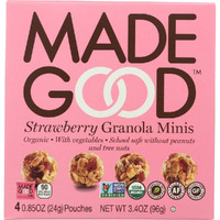 Made Good Organic Granola Strawberry Minis Multipack 24Gx4 (Pack Of 6)