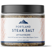 Portland Salt Co. Steak Salt & Spice Blend - Spg Seasoning - Savory Mix Of Sea Salt, Pepper & Garlic - Signature All-Purpose Gourmet Rub - Non-Gmo, 4 Oz (Pack Of 1)