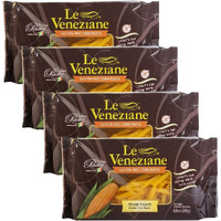 Le Veneziane - Italian Penne Rigate Pasta [Gluten-Free], (4)- 8.8 Oz. Pkgs