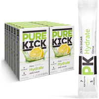 Pure Kick Hydration Singles To Go Drink Mix, Citrus, Includes 12 Boxes With 6 Packets In Each Box, 72 Total Packets