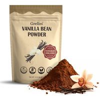 Grelim Vanilla Bean Powder, 100% Pure Ground Madagascar Vanilla Powder Gluten-Free No Fillers Or Additives Great For Baking, Coffee, Smoothies 2.11 Oz (60 G)