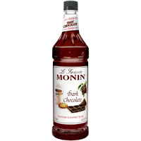 Monin - Dark Chocolate Syrup, Rich Cocoa Flavor, Great For Lattes, Mochas, Smoothies, & Shakes, Vegan, Non-Gmo, Gluten-Free (1 Liter)