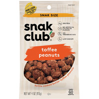 Snak Club Toffee Peanuts, 4 Ounce (Pack Of 12)