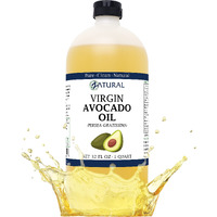 Zatural Virgin 100% Pure Natural Avocado Oil Without Additives, Clean, Cold Pressed, Non-Gmo, Vegan: For Cooking, Frying, Baking And For Sauces, Dressings, Marinades, Salads (32 Ounce)