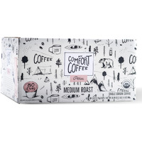 Mt. Comfort Coffee Organic Peru Medium Roast, 80 Count Coffee Pods - K-Cup Compatible Including 2.0 - Roasted Ground Coffee