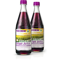Kedem Organic 100% Grape Juice 22Oz (2 Pack) | No Added Sugar, Coloring, Flavoring Or Preservatives