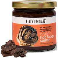 King's Cupboard Organic Hot Fudge Sauce - The Perfect Hot Chocolate Sauce For Topping Ice Cream & Desserts, Coffee Drizzle, Baking, Fondue, Gluten-Free, Kosher, All Natural, 7.2 Oz - Pack Of 1