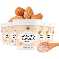 Mylk Labs Almond Gluten Free Oatmeal Cups - Low Sugar Breakfast, High Fiber Thin Rolled Oats, High Protein Instant Oatmeal, Non Gmo, Vegan - 6 Pack