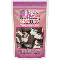 Freeze Dried Ice Cream Sandwich Bites - Vanilla - Crunchy & Sweet Snack 2.5Oz Freeze-Dried Space Ice-Cream Pack Dehydrated Resealable Gift Bag