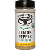 Kinder's Organic Lemon Pepper Seasoning, 11.8 Oz, One Pack