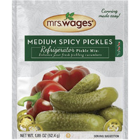 Mrs. Wages Medium Spicy Pickles Refrigerator Pickle Mix | Quick And Easy | Simple-To-Use | Simple Homemade Pickles | Flavorful Spice | 1.85 Oz Packet (Value Pack Of 12)