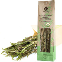 Organic Dried Rosemary Sprigs, 25 G (0.88 Oz), Rosemary Stems, Fresh Grown In The Mountains Of Sicily, Italian , Sicilian Rosemary Leaves, Herb Spices, Rosmarino Mazzetto, Bio, Certified Usda Organic, Filippone