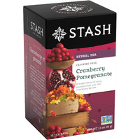 Stash Tea Cranberry Pomegranate Herbal Tea - Naturally Caffeine Free, Non-Gmo Project Verified Premium Tea With No Artificial Ingredients, 18 Count (Pack Of 6) - 108 Bags Total