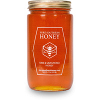 1 Lb. 100% Raw & Unfiltered Gallberry Honey - Usa Made By Pure Southern Honey