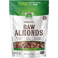 Now Foods, Almonds, Raw And Unsalted, Source Of Protein, Grown In The Usa, 16-Ounce (Packaging May Vary)