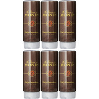 Monin - Dark Chocolate Sauce, Velvety And Rich, Great For Desserts, Coffee, And Snacks, Gluten-Free (12 Ounce, 6-Pack)