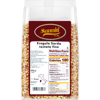 Sanniti Toasted Fregola Sarda Fine Semolina Pasta Fregula Tostata Fina, 17.6 Oz