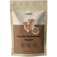 Grelim Porcini Powder 4.23 Oz, Wild Fresh Dried Porcini Mushroom Powder, No Additives All Natural, Adds Great Depth Of Flavor To Stews, Soups, Sauces 120G