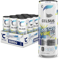 Celsius Sparkling Astro Vibe, Functional Essential Energy Drink 12 Fl Oz (Pack Of 12)